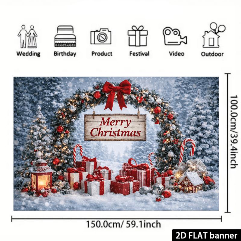 1Pcs Christmas Snowball Snowy Forest Decoration Background Winter Backdrop For Photo Studio Photo Booth Party