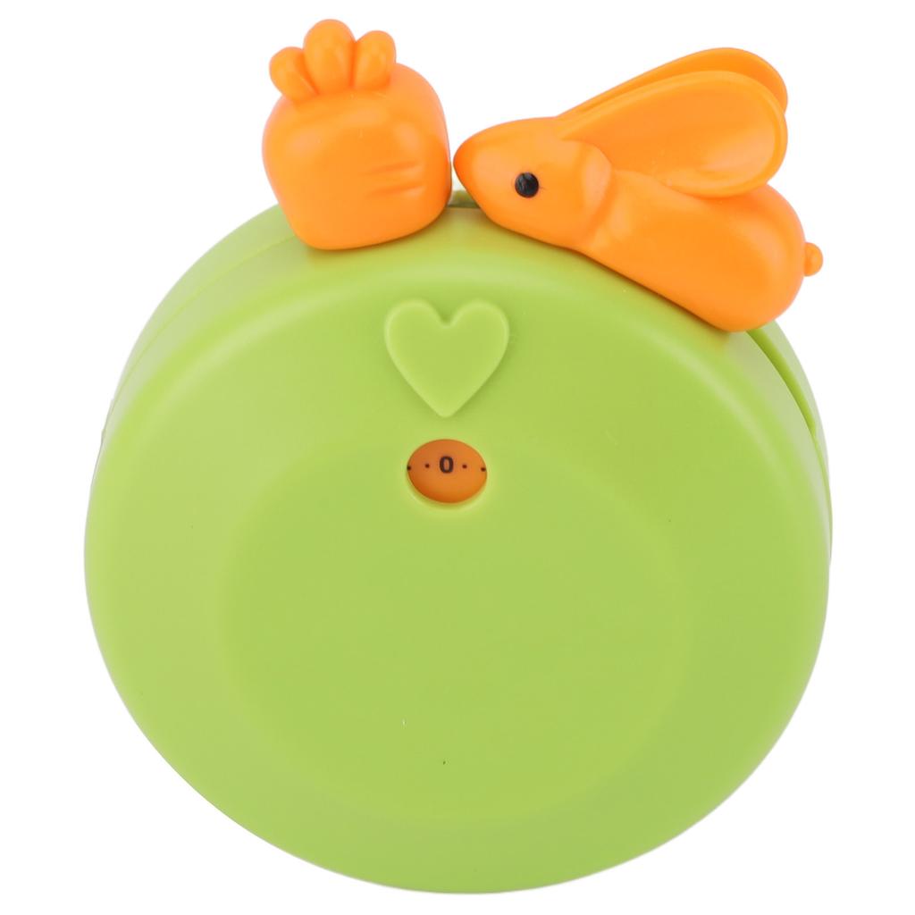 Cartoon Rabbit Kitchen Timer Mechanical Manual Timer Alarm Reminder Timepiece Countdown Tool for Home Green