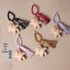 Porte-clés Pendentif Chat Porte-bonheur en Bois de Hêtre - Charme Créatif pour Sac de Couple, Cadeau Tendance