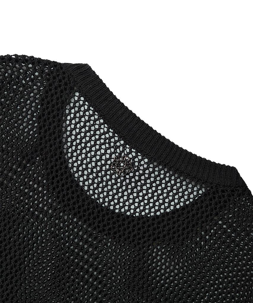 ULKIN [Runway] Mugung Crochet Knit Pullover_Black