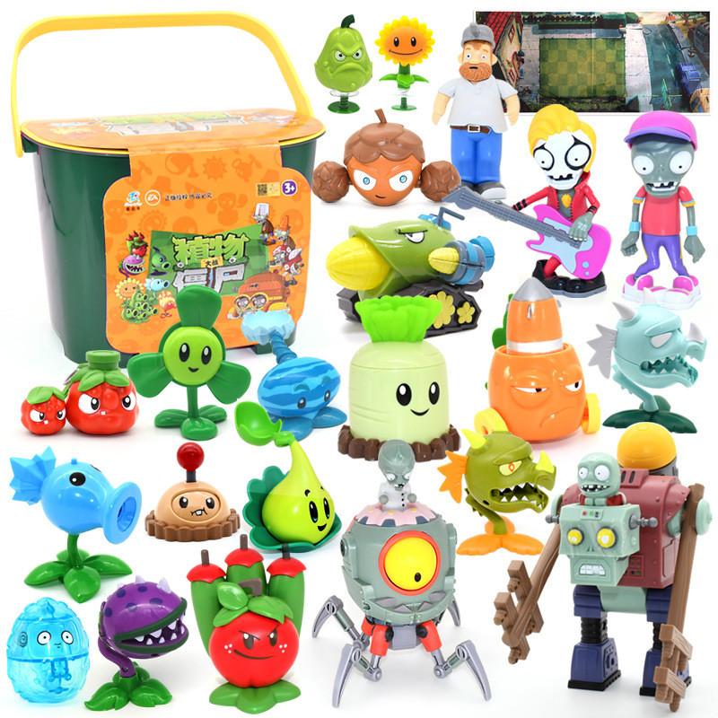 Zombies Plants Vs Static Model Toy Collection With Storage Container Gift For