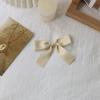 Beige Satin Ribbon Hair Set: French Bow, Japanese Sweet Style Hair Rope, Double Ponytail Clip, Bangs Accessory