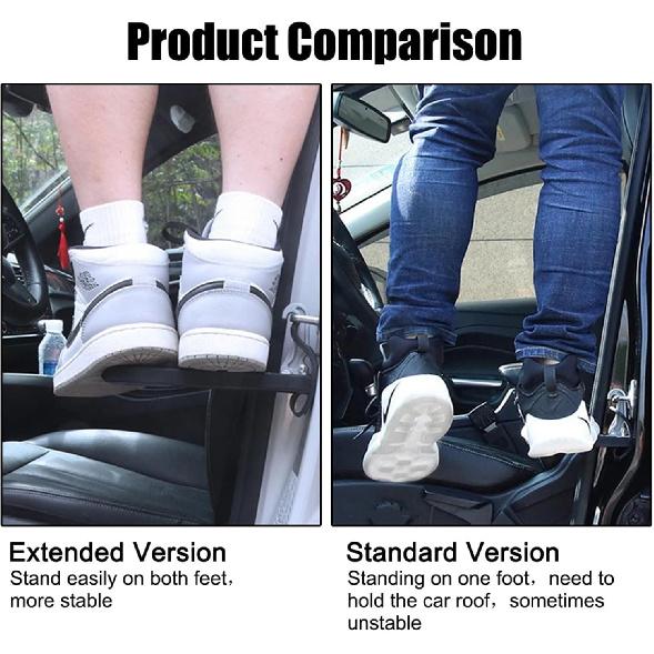 Emergency Window Breaker Car Roof Rack Step Pedal Multifunction Latch Hook Foldable Auxiliary Foot Pedal Extended Car Door Step(Silicone pad-1pc)
