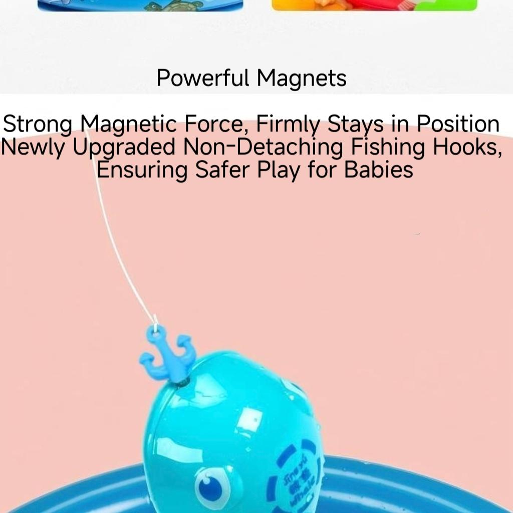 Magnetic Fishing Toy Set for Kids, Bath Water Play Toys, Educational Fishing Rod Game for Toddlers Boys Girls Early Learnin