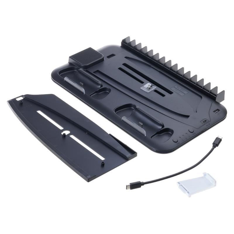 Charging Station with Headset Holder 3 Speed Adjustable Cooling Fan for Slim Controller Charger Stand Charging Dock