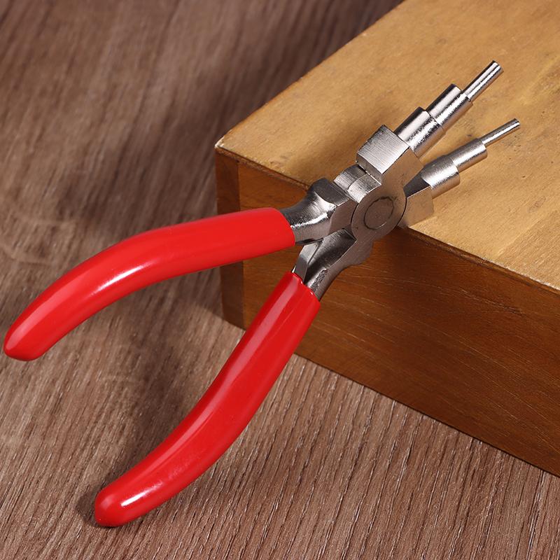 1 Stück Eisendraht Biegezange Schmuckzange 6-in-1 Ösenzange mit Griff für DIY Ringherstellung Ösen und Biegeringe Werkzeuge