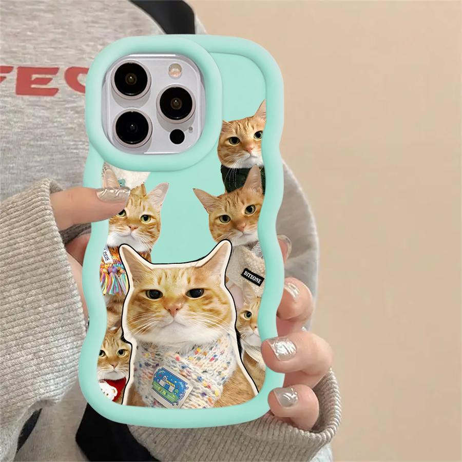 Cute Cat Case for iPhone 13 17 Air 12 8 15 Plus 11 14 XR 16 Pro Max Soft Phone Cover