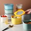 (XL, Grey) BoSaiD Bento Box Leakproof Healthy Plastic Microwave Safe Lunchbox for Kitchen