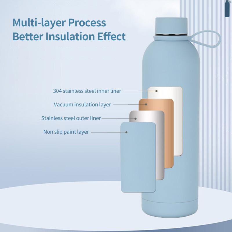 

JUNSUNMAY 750ml Candy Color Rubber Paint 304 Stainless Steel Vacuum Water Bottle (BPA Free,No FDA Certificate) Pink