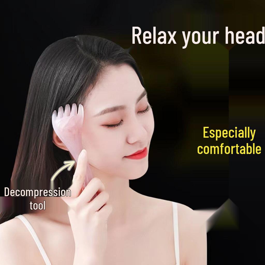 Amber Five-Claw Massager: Full-Body Meridian Massage & Scalp Scraping Comb for Relaxation