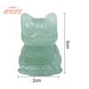 Faux Crystal Cat Statue, Adorable Appearance, Mini Lucky Cat Figurine