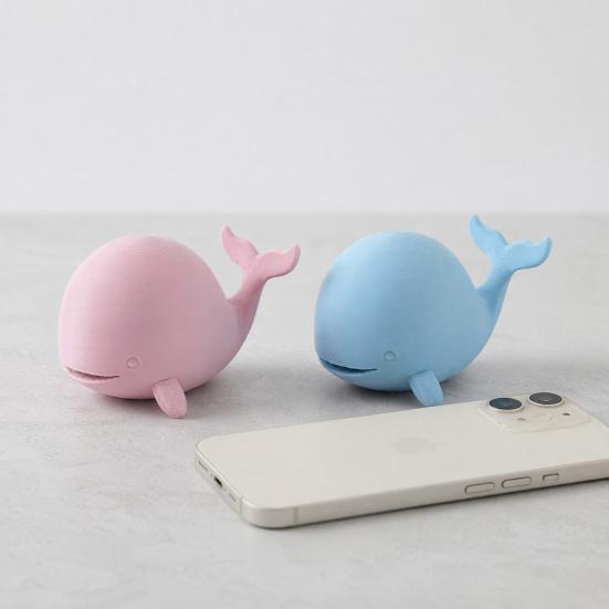 Cute Whale Figurine, 3D Printed Whale Ornament Desktop Decoration, Mini Whale Statue for Office Home Desk