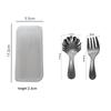 Stainless Steel Mini Portable Spoon Fork Tableware Outdoor Camping Cutlery Set For Lunch Hiking Camp Cooking Supplies