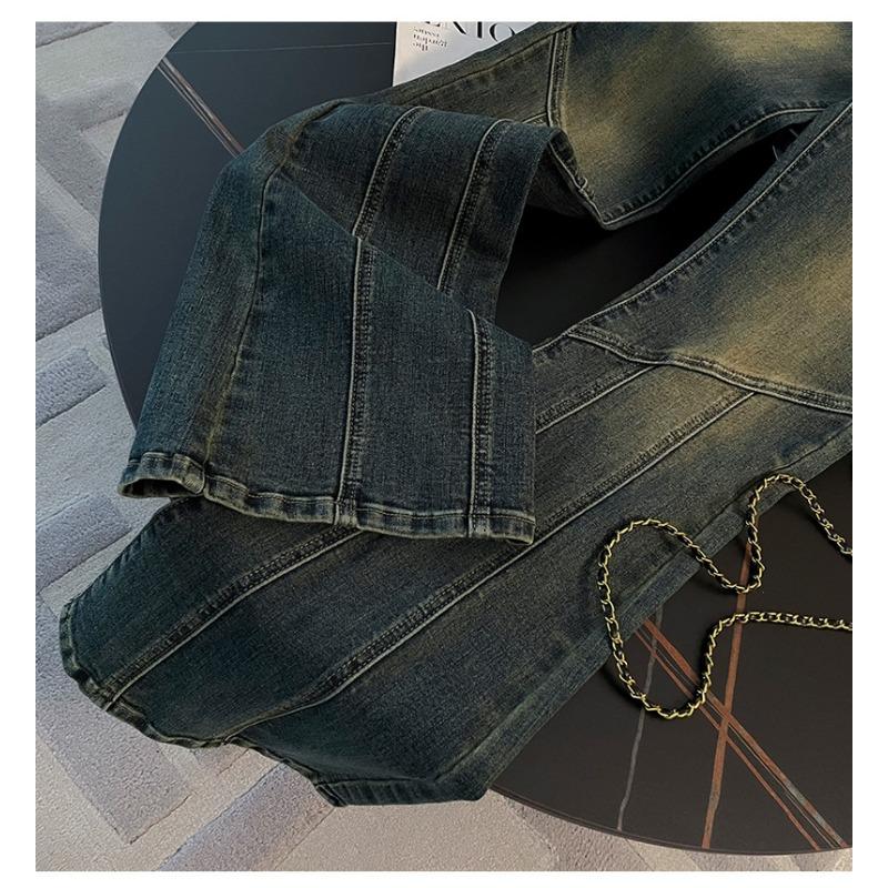 Damskie Wiosenne Nowe Dżinsy Denimowe Micro Cropped Wyszczuplające Spice z Wysokim Stanem