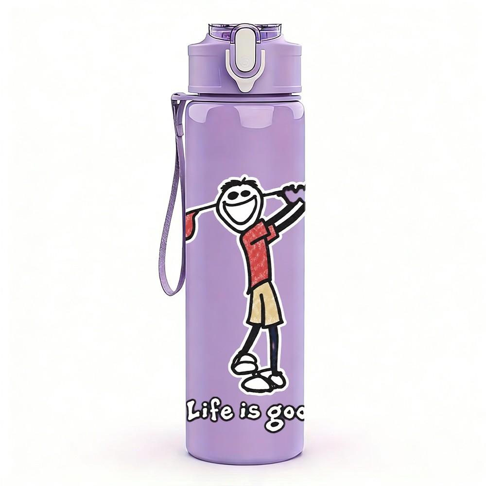 1PC Golf Sports Character Art 750ml sports water bottle leakproof straw lid outdoor office home