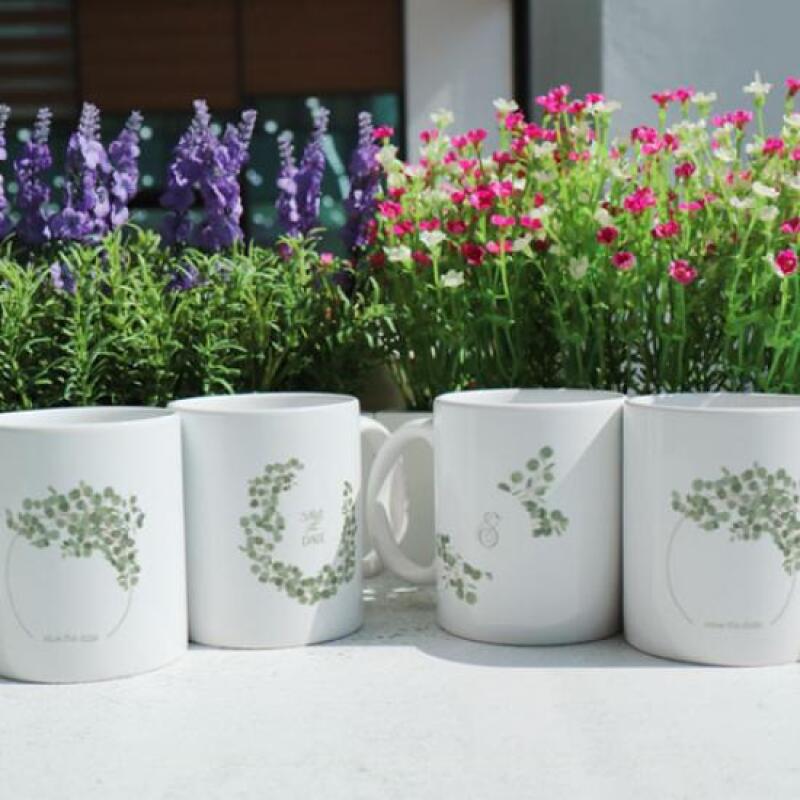 gb757-Design Mug 4p-Natural Leaf