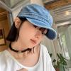 Vintage Baseball Hat Flat Top Cadet Cap Korean Peaked Cap  Men Women
