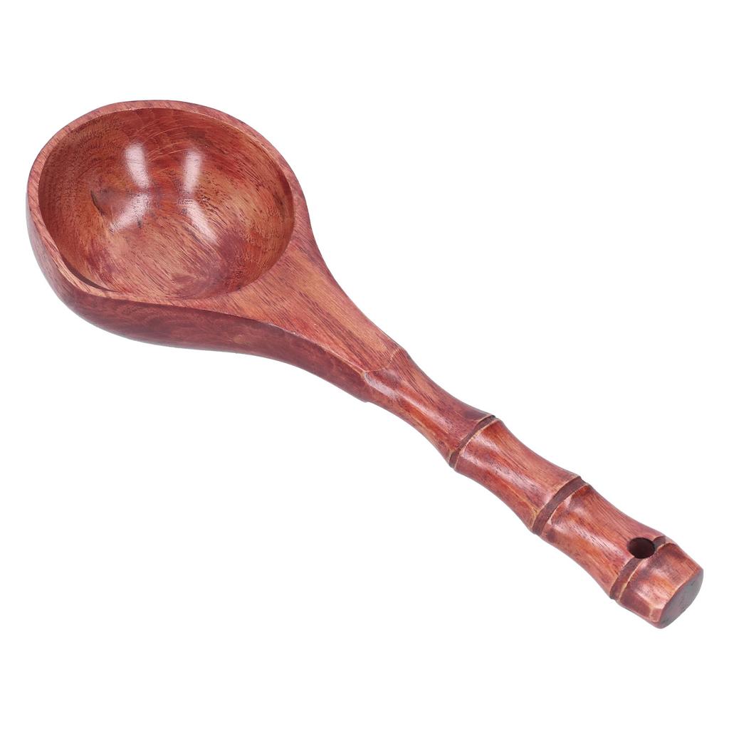 Wooden Soup Spoon WearResistant Porridge Spoon Tablespoon with Hanging Hole for Home Kitchen