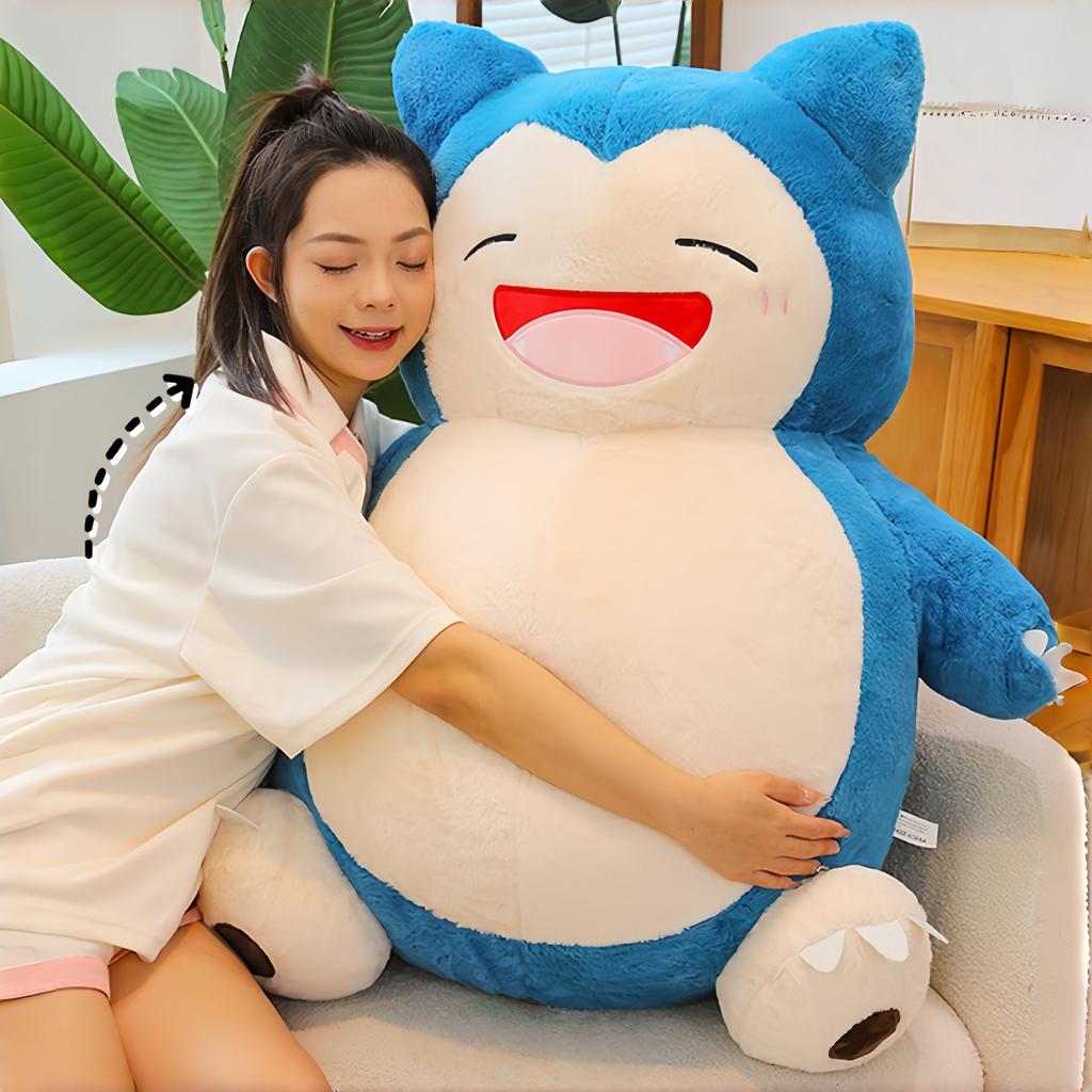 354565Cm Big Size Rabbit Fur Snorlax Plushies Cartoon Anime Kawaii Ornament Comfortable Soft Doll Children'S Toy Gifts