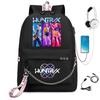 Kpop Witch Hunter Group Printed Student Schoolbag Iron Chain Trend Backpack Usb Schoolbag