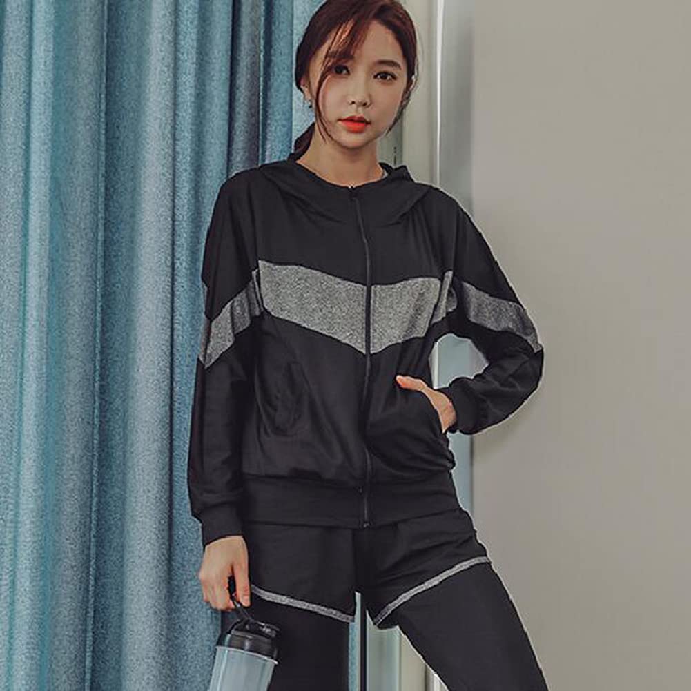 CARLIE KLOSS Yoga and Sportswear and Perfect for and the Gym Style Women's 5-Piece Suit, Sweat-Wicking, Quick-Drying, Breathable, Stretchy, Training,