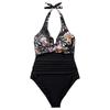 Costume da bagno sexy intero da donna, costume da bagno push-up stampato alla moda, abbigliamento da spiaggia