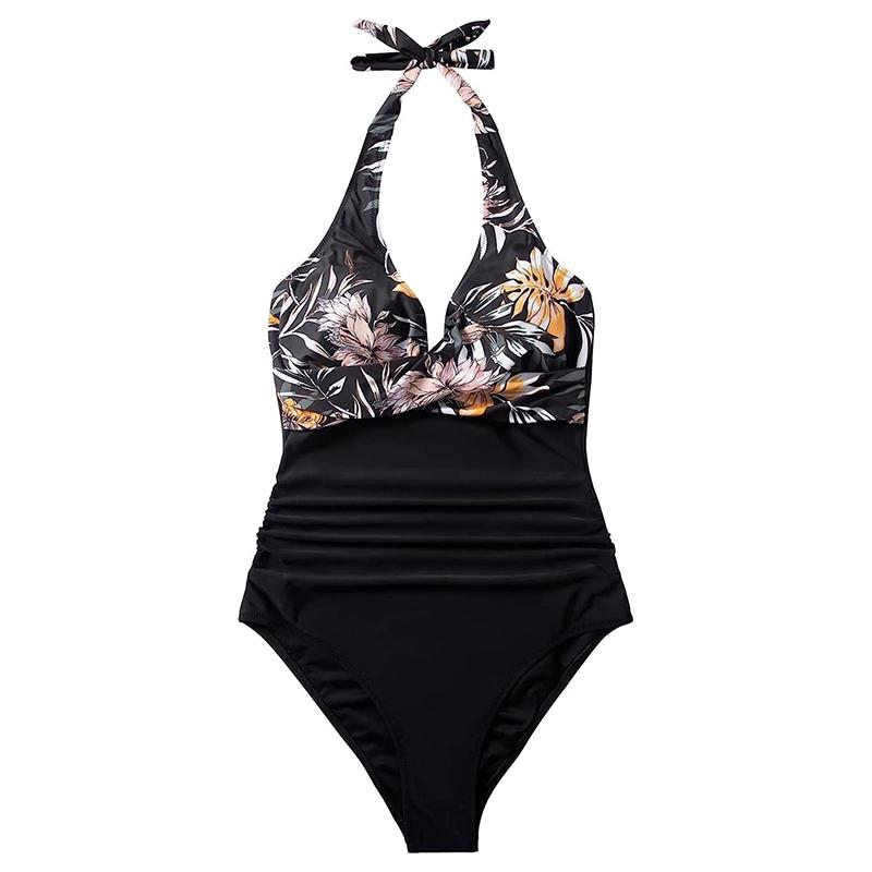 Costume da bagno sexy intero da donna, costume da bagno push-up stampato alla moda, abbigliamento da spiaggia