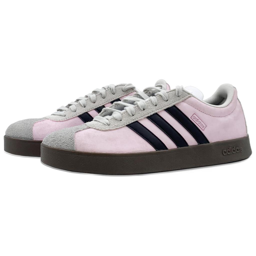 Adidas Neo VL Court 2.0 Frosted Pink Haze Slip Resistant Abrasion Resistant Low top Skateboard Shoes Unisex Light Pink HQ1802(Team551-)