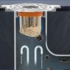 Self-Closing Floor Drain Round Shower Floor Drain Antiodor Drainer Shower Strainer Cover for Bathroom Enduring