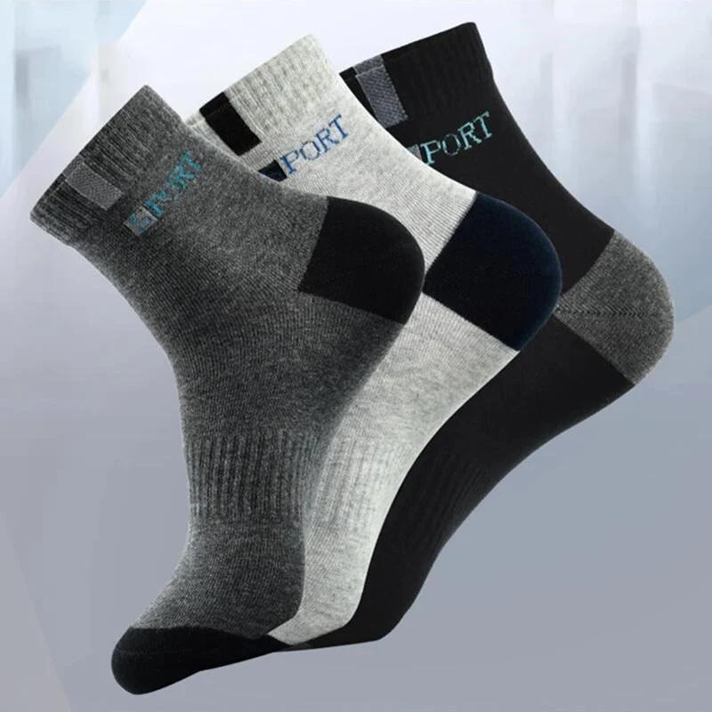5Pairs Men Cotton Socks Autumn Winter Men Socks Breathable Cotton Sports Socks Breathable Business Socks Size EU39-45