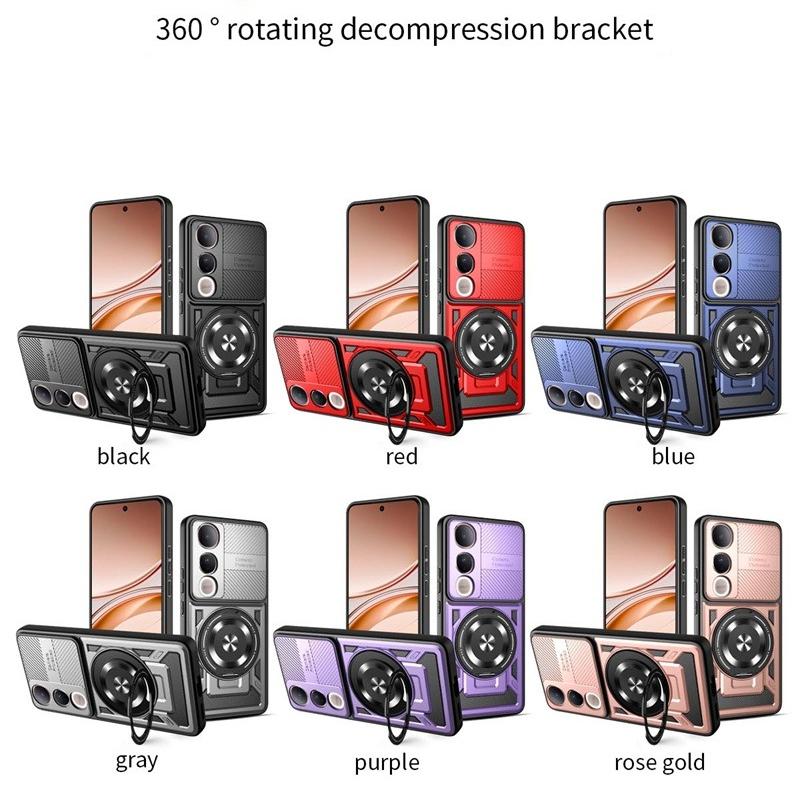 Heavy Duty Armor Case For Vivo V50 Lite 5G V50e Protective Cover Ring Stand Holder Shockproof Capa Shell Fundas