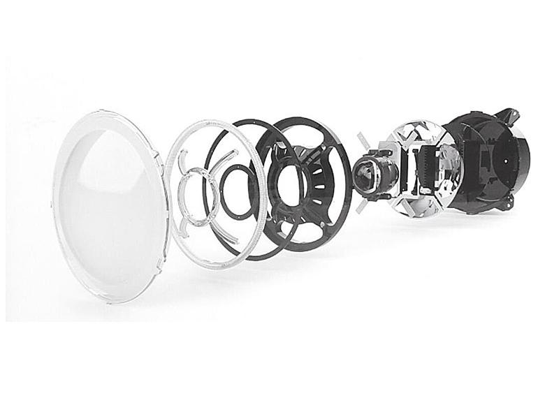 Tri-Beam 9-inch LED Bi-Beam Lens Headlight Assembly for Jeep Wrangler JL