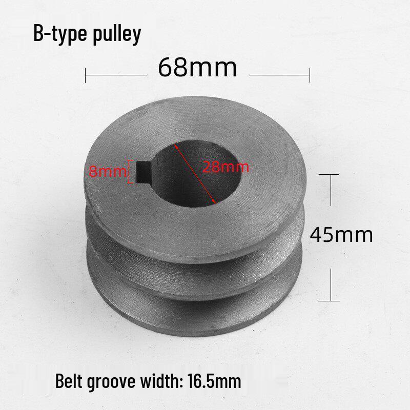 Motor Pulley: Double Groove A Type, 72MM Diameter, 24mm Inner Hole, for Cutting Machine Parts, Set of 400