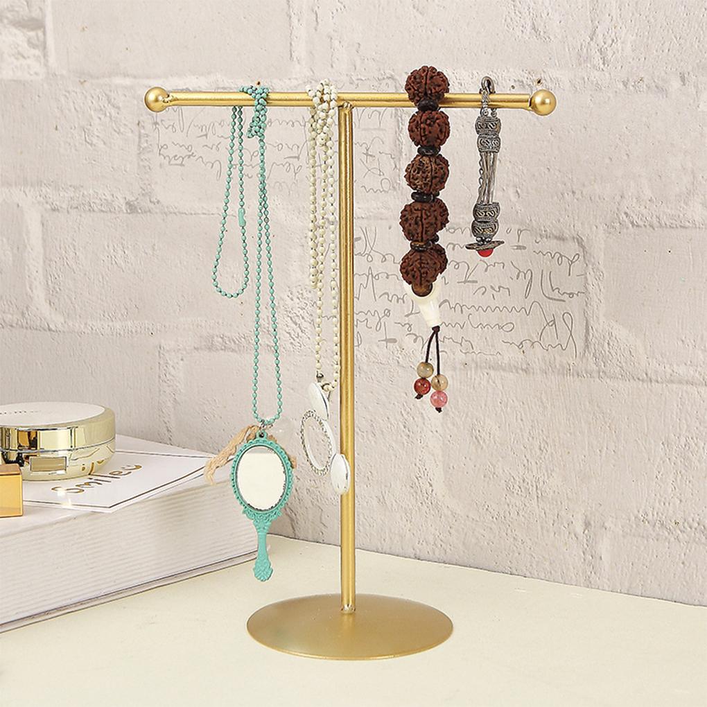 Bracelet T-Bar Rack Jewelry Iron Display Stand Headwear Wristband Watch Support Multifunction Dresser Organizer Props