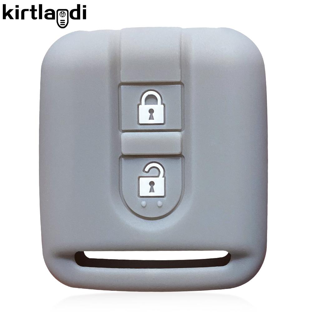 Silikonový kryt klíče pro Nissan Tiida X-Trail Pathfinder Navara Qashqai Primera p12 Kashkay J10 2tlačítkový držák na klíče od auta