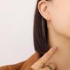 Qiong Yao Winter Tassel Chain Earrings: Versatile Korean Trend Titanium Steel Studs F566