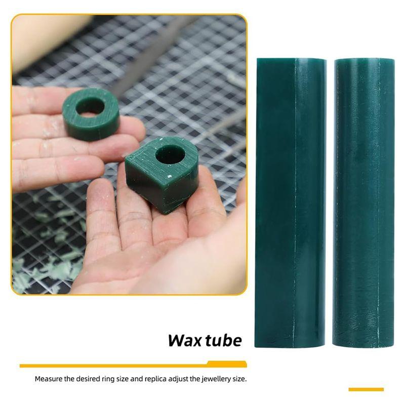 AEE4-Jewelry Wax Ring Sizer Carving Tool Kit Ring Wax Making Mold Kit Jewelry Wax Tube Jewelers Wax Saw Frame Wax File Ring