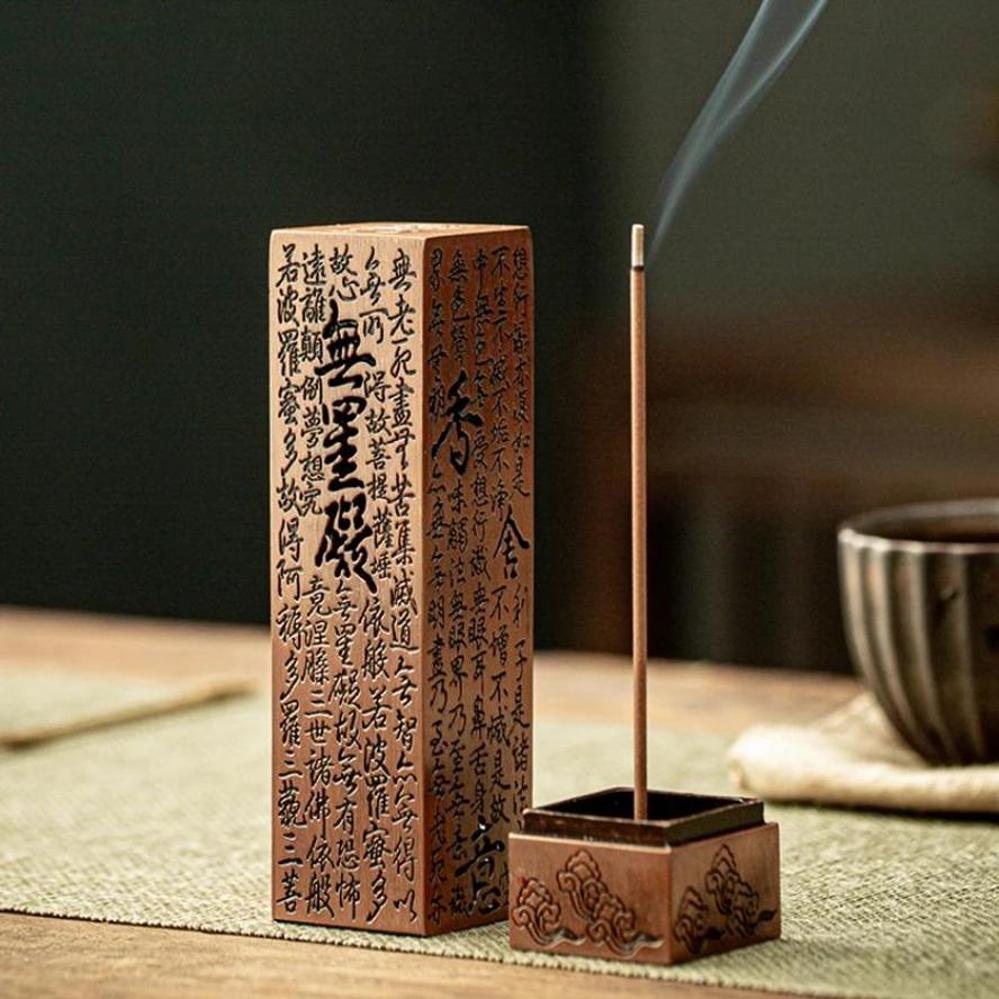 Hollow Thread Incense Holder Indoor Aromatherapy For Sandalwood Ceramic Base Home Zen Meditation Decor