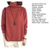 Women Top Stylish Pile Collar Solid Color T-shirts Soft Comfortable Long Sleeve Pullover for Autumn Winter