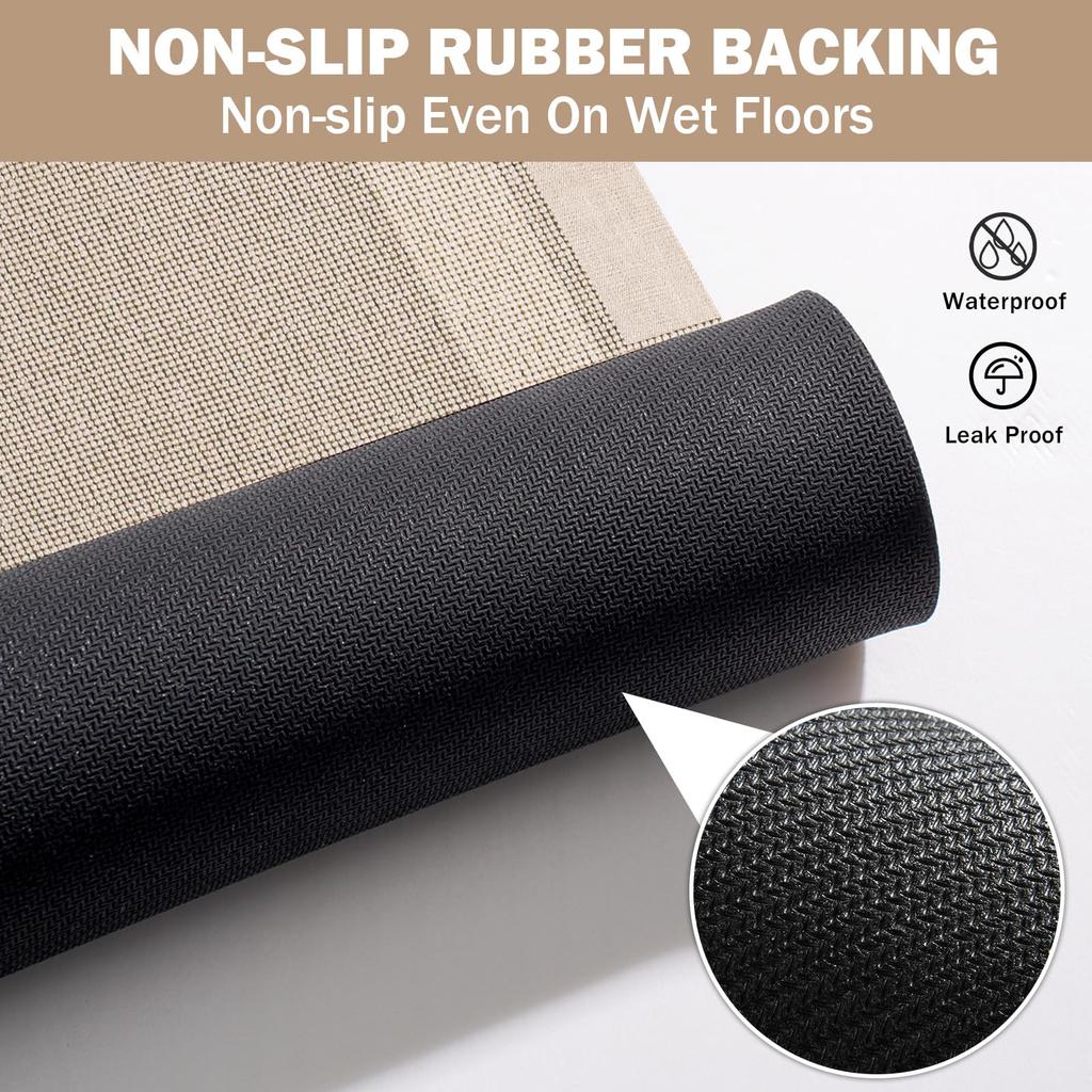 Non Slip Thin Bath Mat Bathroom Rugs With Rubber Backing Quick Dry Super Absorbent Washable Rugs for Bathroom Home Decor
