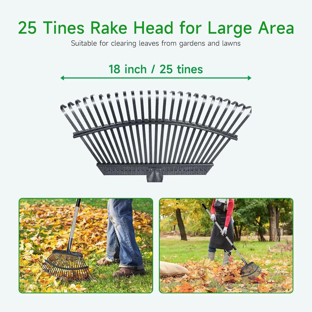 2025 New Leaf Rake for Garden and Lawn Cleaning