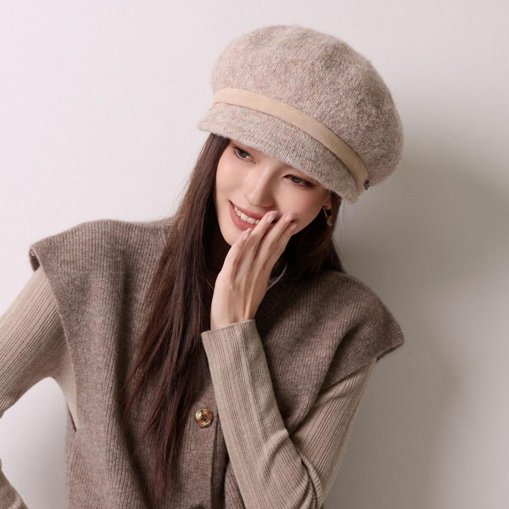 Winter mother wool hat women's fleece thickened duck tongue foreign gas warm hat in the elderly cold knitted cold hat