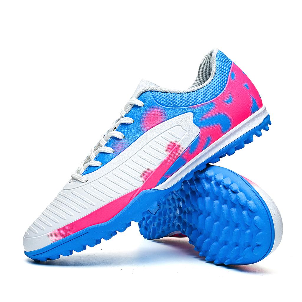 Basic TF Soccer Boots For Adults Soft Breathable PU Fabric Flexible Rubber Sole Anti-slip Wearproof New Football Practitioners B