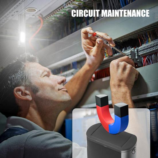 Multi-functional Flashlight with Back Clip USB Rechargeable IPX4 Waterproof Work Lamp Magnetic Portable Outdoor Camping Hiking Emergency Lamp