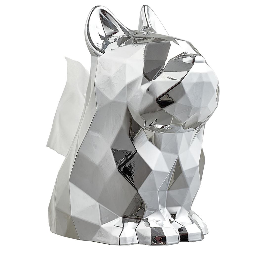 Tissue Dispenser Creatively Electroplated Tissue Box Light Luxury Facial Tissue Holder for Living