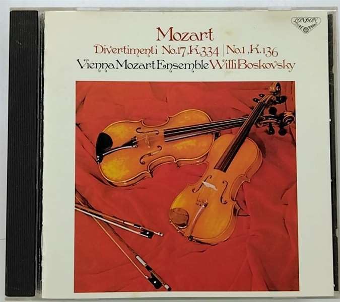 

CD VIENNA MOZART ENSEMBLE, MOZART; BOS - Divertimento in D major KICC8120 Japan Classical Used