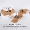10 Pieces Paper Gift Packaging Box with Ribbon Wedding Ceremony Engagement Cookie Candy Packing Case Portable Favor Boxes