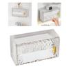 Wall Mount Tissue Box Cover Dryer Sheet Dispenser Clear PET ABS Pattern Versatile Tissue Container