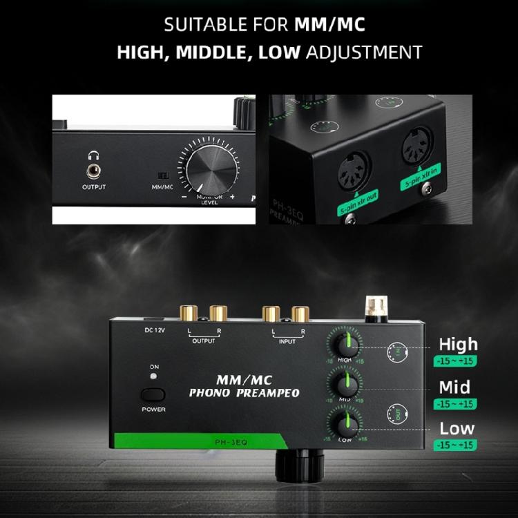 Studio Quality MM MCs Compatible Record Player Preamp With Balanced 5 Pin XLRs Port And Metal Housing Construction