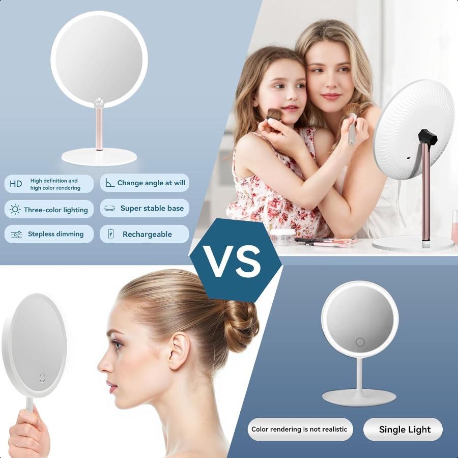 Vanity Mirror with Lights with 4K UltraClear Clarity LongPr Touch Brightn Control 3Speed Brightn and MultiAngle Design Perfect